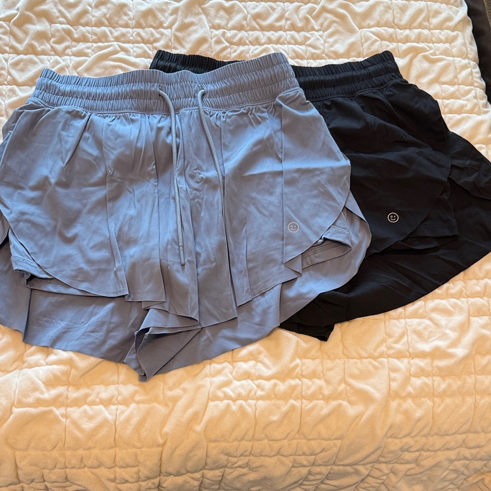 Gilly Hicks Athletic Shorts - Black and Light Blue